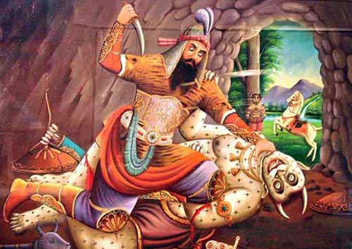 رستم و دیو سپید: نبرد اسطورهای در مازندران